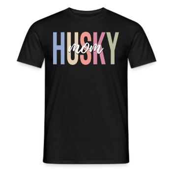 Maman amoureuse des chiens Husky de Sibérie - T-shirt homme - noir - Devant - AI Model Male 178 light (178cm)