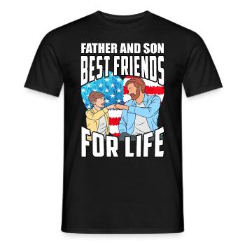 Vater und Sohn beste Freunde fürs Leben - Männer T-Shirt - Schwarz - Vorne - AI Model Male 178 light (178cm)