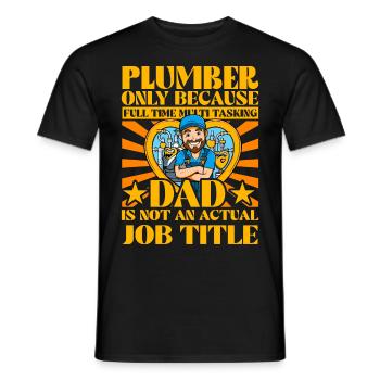Klempner Papa Lustiges Zitat - Männer T-Shirt - Schwarz - Vorne - AI Model Male 178 light (178cm)