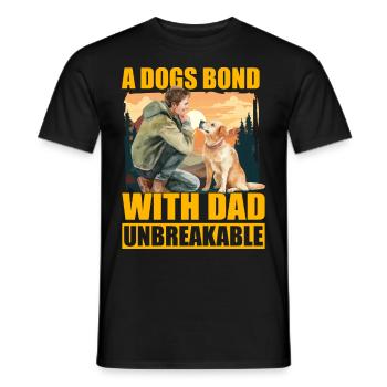 Un lien entre les chiens et son père est - T-shirt homme - noir - Devant - AI Model Male 178 light (178cm)