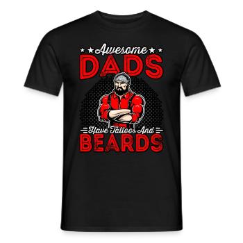 Tolle Väter haben Tattoos und Bärte - Männer T-Shirt - Schwarz - Vorne - AI Model Male 178 light (178cm)