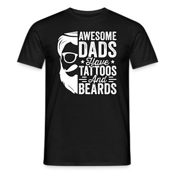 Tolle Väter haben Tattoos und Bärte - Männer T-Shirt - Schwarz - Vorne - AI Model Male 178 light (178cm)