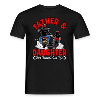 Father and Daughter best friends for life - Men's T-Shirt - black - Front - AI Model Male 178 light (178cm)