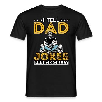Ich erzähle regelmäßig Papa-Witze - Männer T-Shirt - Schwarz - Vorne - AI Model Male 178 light (178cm)