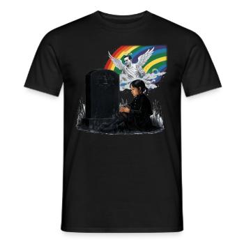 Daughter Dad Mourning Angel - Men's T-Shirt - black - Front - AI Model Male 178 light (178cm)