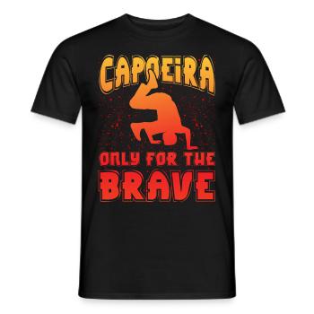 Capoeira nur für Mutige - Männer T-Shirt - Schwarz - Vorne - AI Model Male 178 light (178cm)