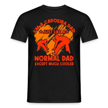 Ich bin ein Capoeira-Vater, genau wie ein normaler Vater - Männer T-Shirt - Schwarz - Vorne - AI Model Male 178 light (178cm)