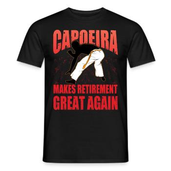 Capoeira makes retirement great again - Men's T-Shirt - black - Front - AI Model Male 178 light (178cm)