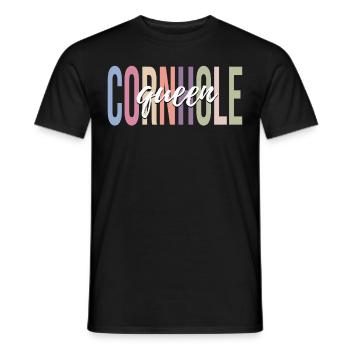Cornhole Girl Joueuse de cornhole - T-shirt homme - noir - Devant - AI Model Male 178 light (178cm)