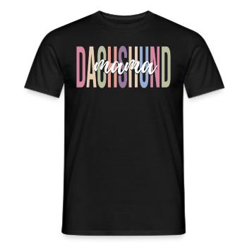 Teckel Maman Chien Maman Amoureux des chiens - T-shirt homme - noir - Devant - AI Model Male 178 light (178cm)