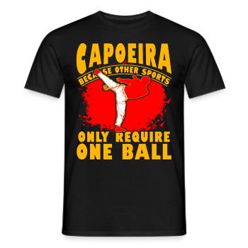 Capoeira because other sport only require one ball - Men's T-Shirt - black - Front - AI Model Male 178 light (178cm)
