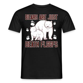 Funny Polar Bears Are Just Death Sisters - Men's T-Shirt - black - Front - AI Model Male 178 light (178cm)