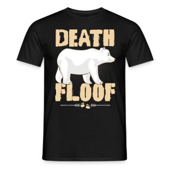 Funny Polar Bear Death Flake Illustration for Wildli - Men's T-Shirt - black - Front - AI Model Male 178 light (178cm)