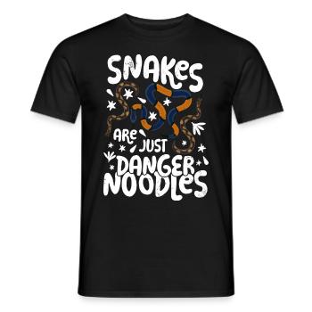 Les serpents ne sont que des nouilles de danger Les serpents sont un danger n - T-shirt homme - noir - Devant - AI Model Male 178 light (178cm)
