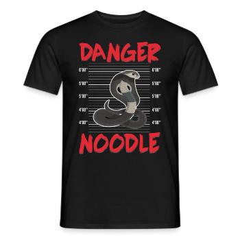 Drôle d’amoureux du serpent danger nouille graphique - T-shirt homme - noir - Devant - AI Model Male 178 light (178cm)