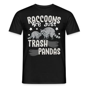 Raccoons Are Just Trash Pandas Raccoons Trash Pand - Men's T-Shirt - black - Front - AI Model Male 178 light (178cm)