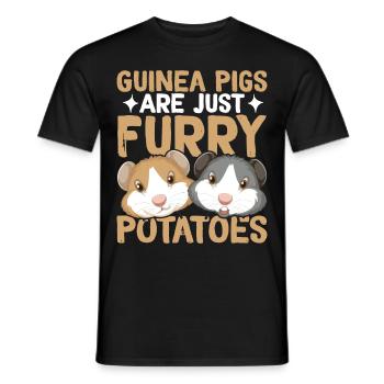 Meerschweinchen sind einfach pelzige Kartoffeln Me - Männer T-Shirt - Schwarz - Vorne - AI Model Male 178 light (178cm)