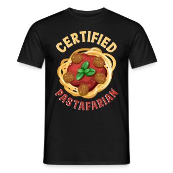 Fliegendes Spaghettimonster FSM - Männer T-Shirt - Schwarz - Vorne - AI Model Male 178 light (178cm)