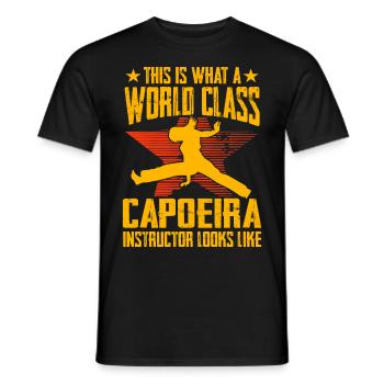 So sieht ein Weltklasse-Capoeira-Instruktor aus - Männer T-Shirt - Schwarz - Vorne - AI Model Male 178 light (178cm)