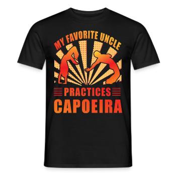 Mein Lieblingsonkel praktiziert Capoeira - Männer T-Shirt - Schwarz - Vorne - AI Model Male 178 light (178cm)