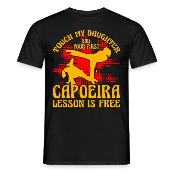 Touch my Daughter und deine erste Capoeira-Lektion - Männer T-Shirt - Schwarz - Vorne - AI Model Male 178 light (178cm)