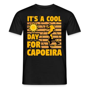 It's a cool day for capoeira - Men's T-Shirt - black - Front - AI Model Male 178 light (178cm)