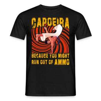 Capoeira, weil dir die Munition ausgehen könnte - Männer T-Shirt - Schwarz - Vorne - AI Model Male 178 light (178cm)
