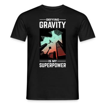 Funny parkour saying - Men's T-Shirt - black - Front - AI Model Male 178 light (178cm)