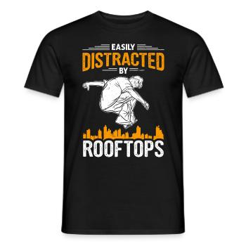 Drôle de dicton de parkour - T-shirt homme - noir - Devant - AI Model Male 178 light (178cm)