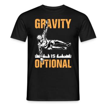 Funny parkour saying - Men's T-Shirt - black - Front - AI Model Male 178 light (178cm)
