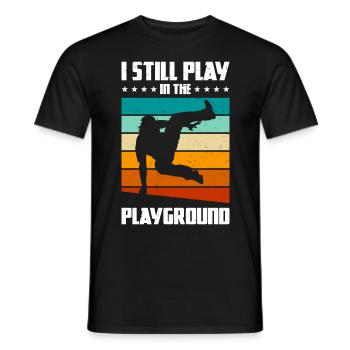 Funny parkour saying - Men's T-Shirt - black - Front - AI Model Male 178 light (178cm)