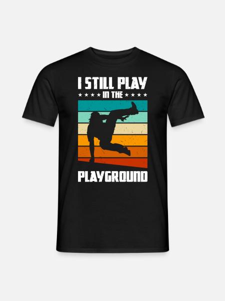 Funny parkour saying - Men's T-Shirt - black