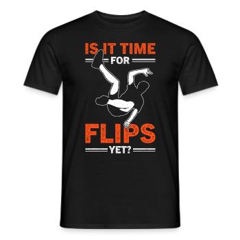 Funny parkour saying - Men's T-Shirt - black - Front - AI Model Male 178 light (178cm)