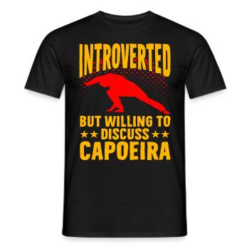 Introverti mais prêt à discuter de Capoeira - T-shirt homme - noir - Devant - AI Model Male 178 light (178cm)