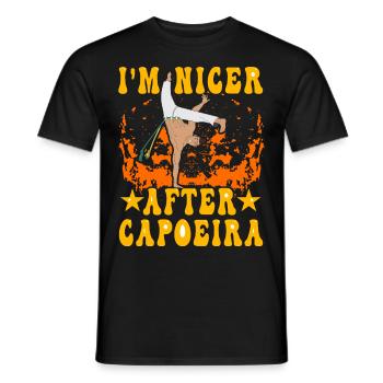 Je suis plus sympa après la Capoeira - T-shirt homme - noir - Devant - AI Model Male 178 light (178cm)