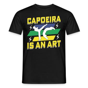 Capoeira ist eine Kunst - Männer T-Shirt - Schwarz - Vorne - AI Model Male 178 light (178cm)