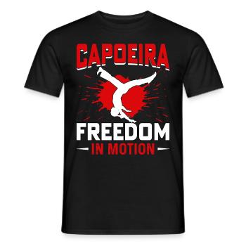 Capoeira freedom in motion - Men's T-Shirt - black - Front - AI Model Male 178 light (178cm)