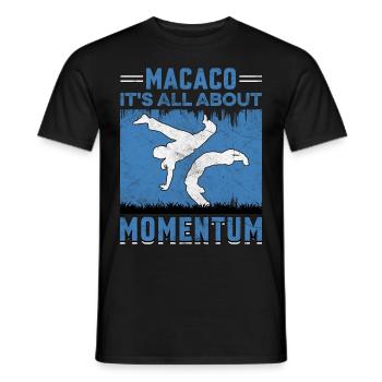Macaco it's all about Momentum - Men's T-Shirt - black - Front - AI Model Male 178 light (178cm)