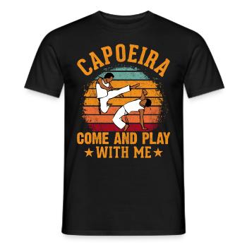 Capoeira, komm und spiele mit mir - Männer T-Shirt - Schwarz - Vorne - AI Model Male 178 light (178cm)