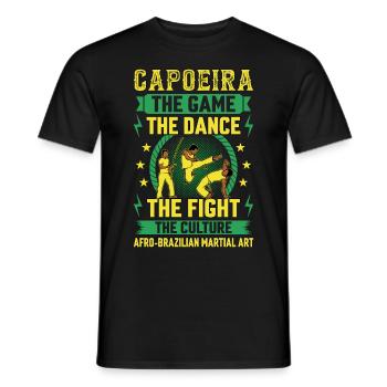 Capoeira, le jeu, la danse, le combat - T-shirt homme - noir - Devant - AI Model Male 178 light (178cm)
