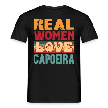 Les vraies femmes aiment la capoeira - T-shirt homme - noir - Devant - AI Model Male 178 light (178cm)