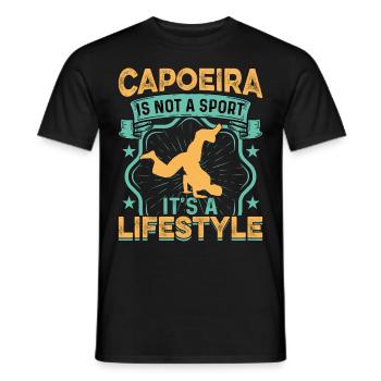 La capoeira, ce n’est pas un sport, c’est un mode de vie - T-shirt homme - noir - Devant - AI Model Male 178 light (178cm)