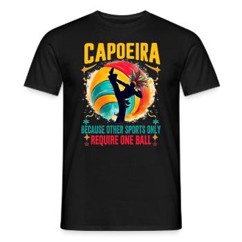 Capoeira because other sport only require one ball - Men's T-Shirt - black - Front - AI Model Male 178 light (178cm)