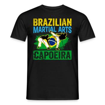 Brasilianische Kampfkunst Capoeira - Männer T-Shirt - Schwarz - Vorne - AI Model Male 178 light (178cm)
