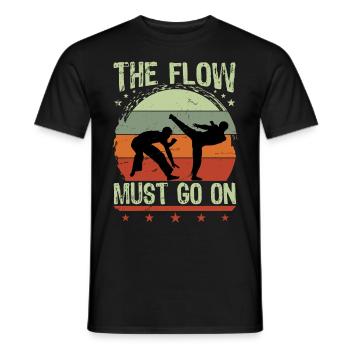 Der Flow muss weitergehen - Männer T-Shirt - Schwarz - Vorne - AI Model Male 178 light (178cm)