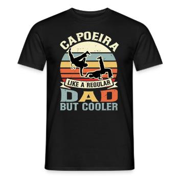 Capoeira wie ein normaler Vater, nur cooler - Männer T-Shirt - Schwarz - Vorne - AI Model Male 178 light (178cm)