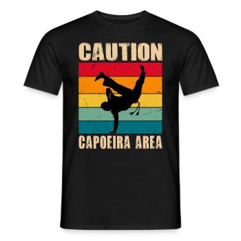 Achtung Capoeira Gebiet - Männer T-Shirt - Schwarz - Vorne - AI Model Male 178 light (178cm)