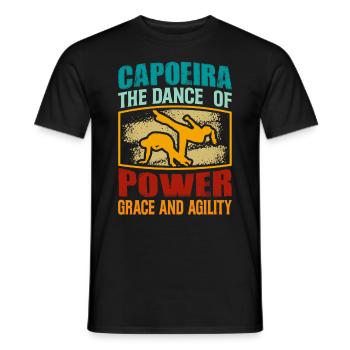 Capoeira the dance of power grace and agility - Men's T-Shirt - black - Front - AI Model Male 178 light (178cm)