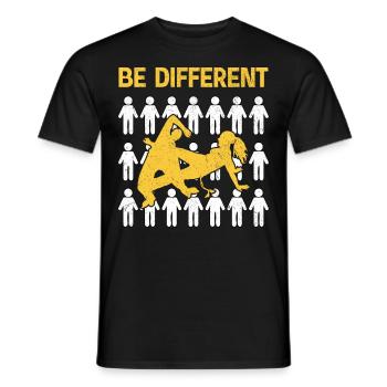 Capoeira Be Different - T-shirt homme - noir - Devant - AI Model Male 178 light (178cm)