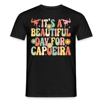 It's a beautiful day for Capoeira - Men's T-Shirt - black - Front - AI Model Male 178 light (178cm)